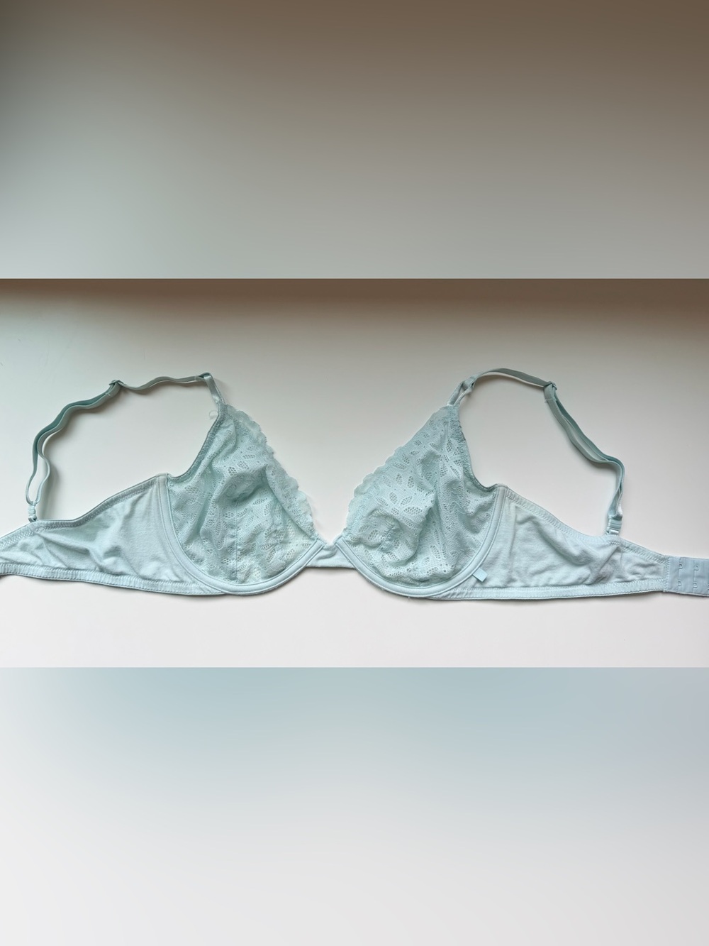 Victoria's Secret Mint Lace Unlined Demi Underwire Bra Size 38D